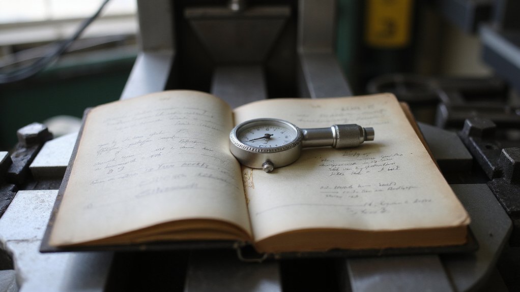 measuring machining with dial